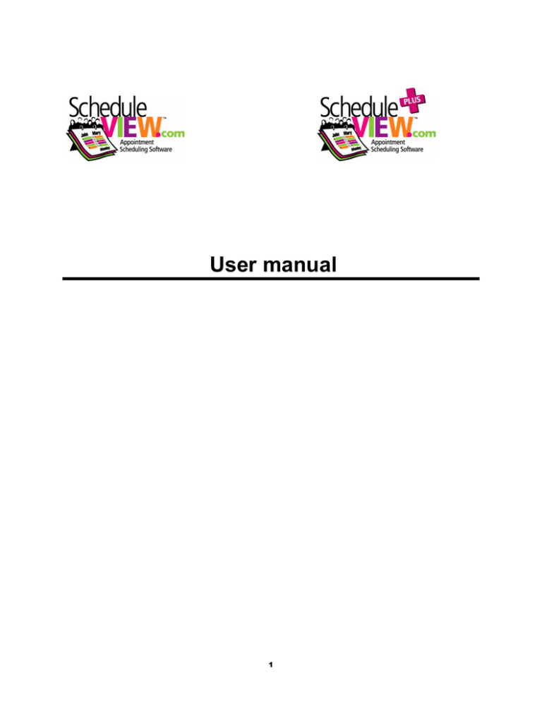 User manual - ScheduleVIEW User manual - ScheduleVIEW