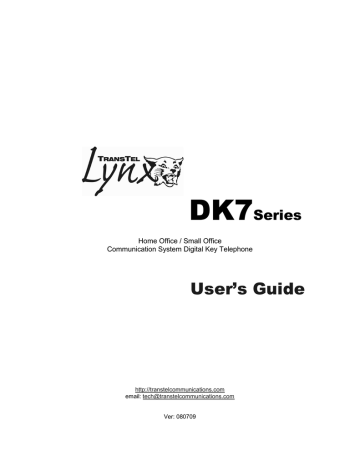 Lynx DK7 User Guide English | Manualzz Lynx DK7 User Guide English | Manualzz