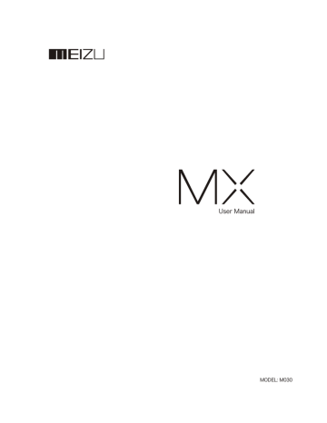 Meizu M030 User manual | Manualzz Meizu M030 User manual | Manualzz