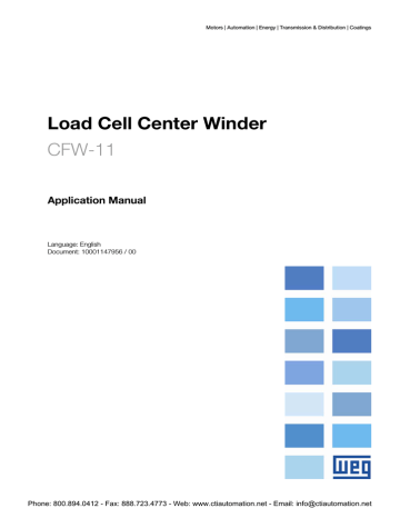 CFW-11M Load Cell Center Winder Application | Manualzz