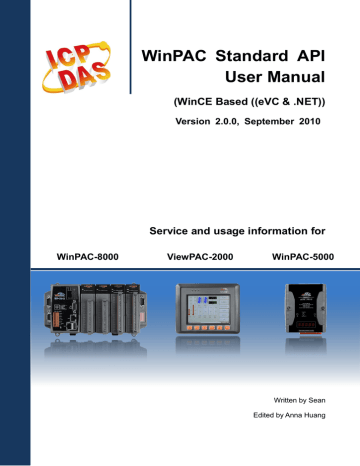 WinPAC Standard API User Manual | Manualzz