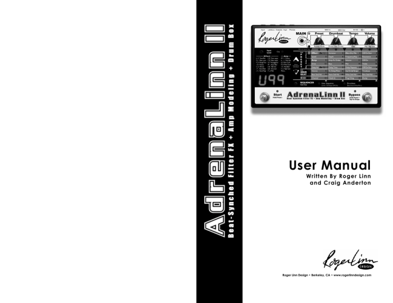 AdrenaLinn II Manual AdrenaLinn II Manual