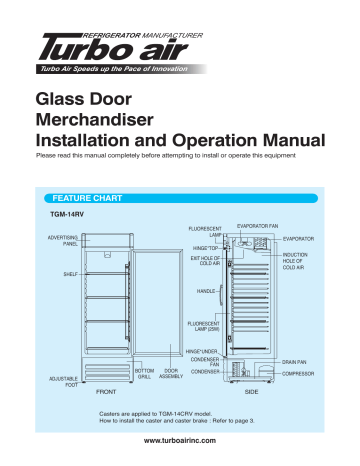 Glass Door Merchandiser Installation and Operation Manual | Manualzz