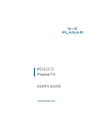 Planar PD42ED Product Manual Planar PD42ED Product Manual