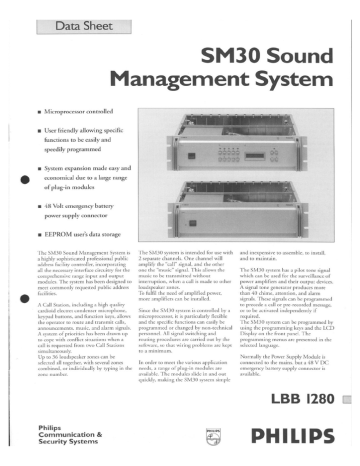 Philips SM30 sound management system ds Philips SM30 sound management system ds