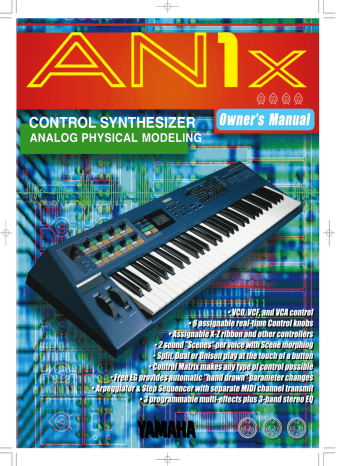 Yamaha AN1x Owner's manual Yamaha AN1x Owner's manual