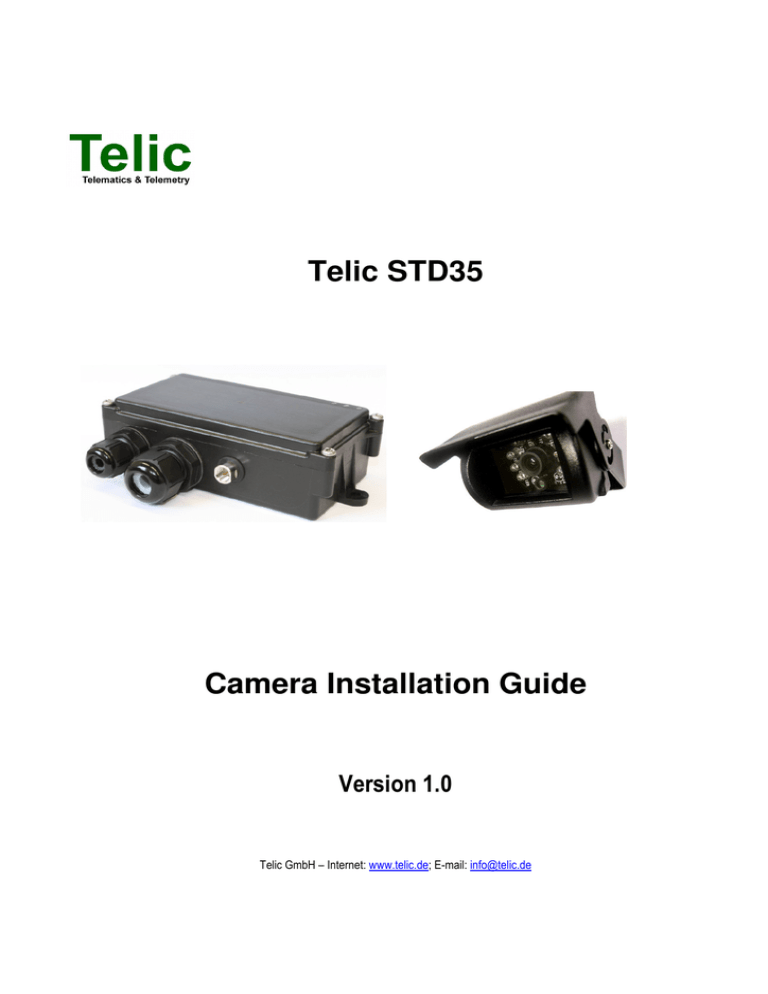 Telic STD35 Camera Installation Guide Telic STD35 Camera Installation Guide
