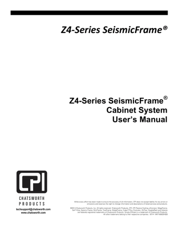 Chatsworth Products Z4-Series SeismicFrame Cabinet System Installation Instructions | Manualzz