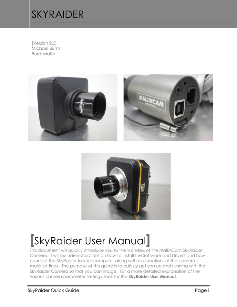SkyRaider User Manual SkyRaider User Manual