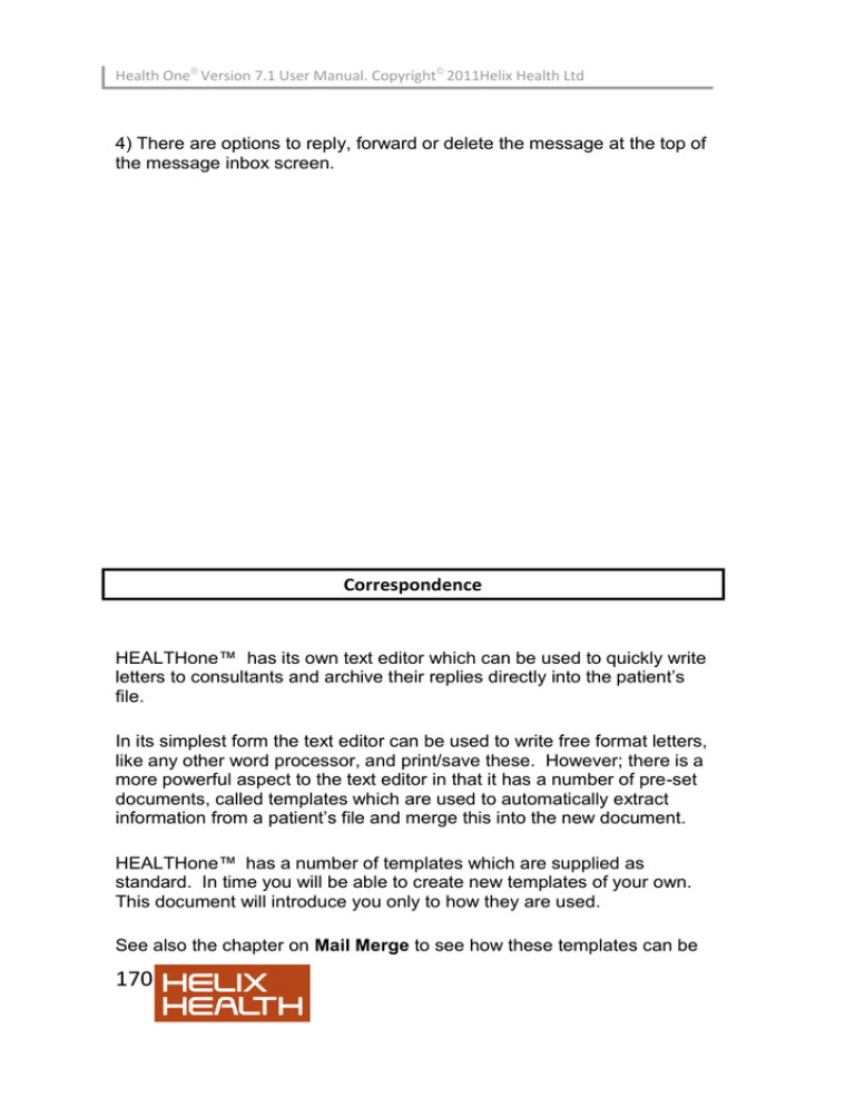 Correspondence 7 0 Correspondence 7 0
