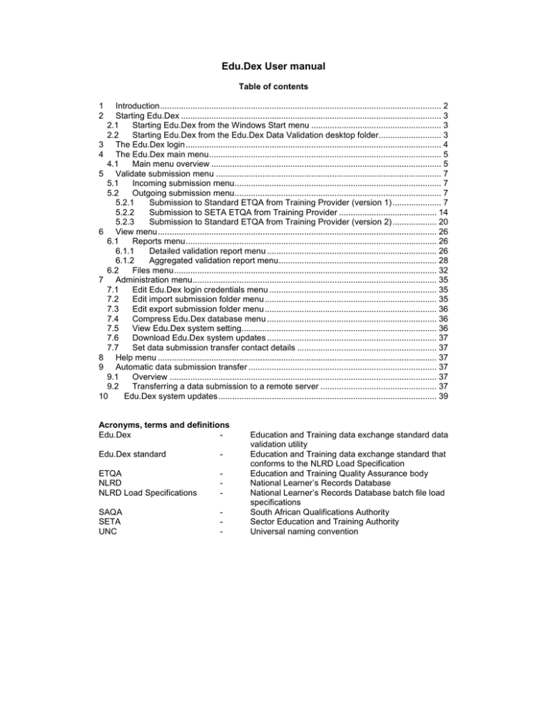Edu.Dex User manual Edu.Dex User manual