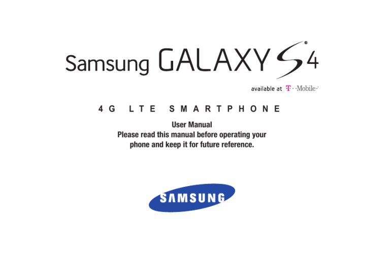 T-Mobile SGH-M919 Samsung Galaxy S 4 User Manual T-Mobile SGH-M919 Samsung Galaxy S 4 User Manual