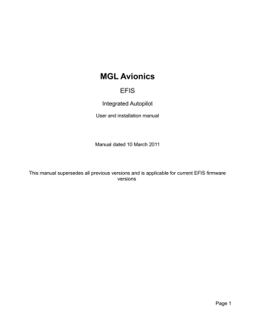 Installation. MGL Avionics autopilot | Manualzz Installation. MGL Avionics autopilot | Manualzz