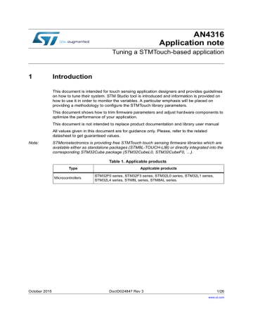 AN4316 - STMicroelectronics AN4316 - STMicroelectronics