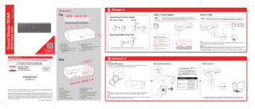 Creative Sound Blaster ROAR SR20 Quick Start | Manualzz Creative Sound Blaster ROAR SR20 Quick Start | Manualzz