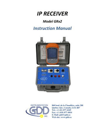 Manual IP Receivers GRx2 Manual IP Receivers GRx2