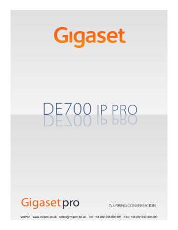 Siemens Gigaset DE700 IP PRO User Manual | Manualzz