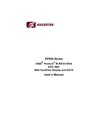 AXIOMTEK EP820 Series User manual | Manualzz AXIOMTEK EP820 Series User manual | Manualzz