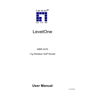 LevelOne WBR-3470 Owner Manual | Manualzz