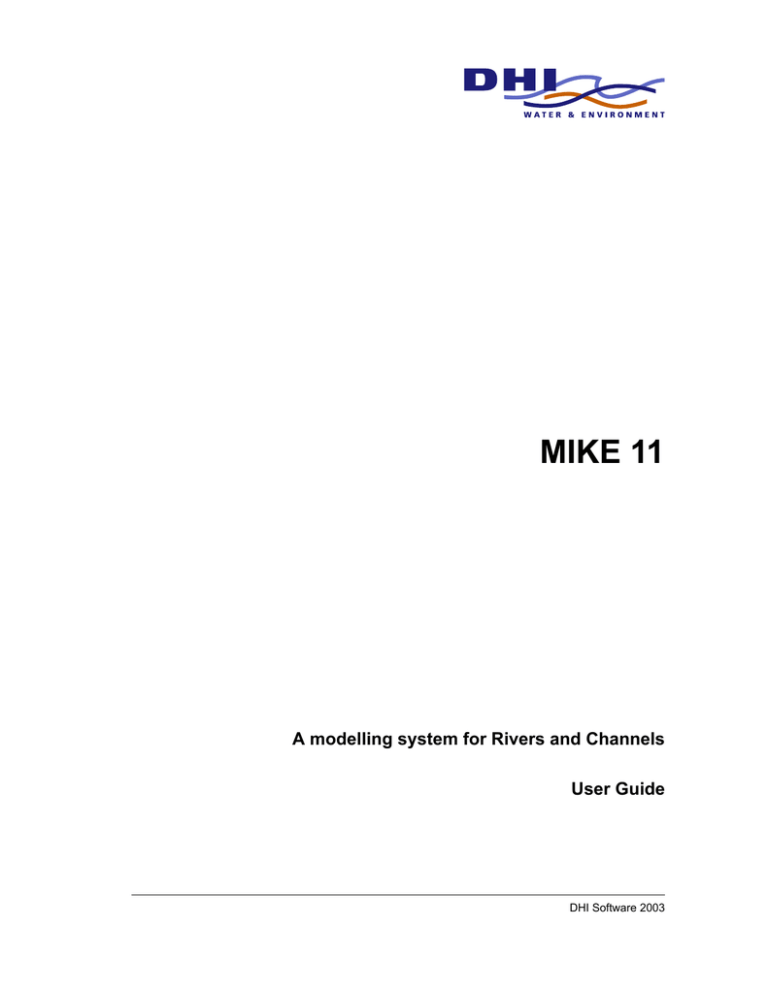 MIKE 11 MIKE 11