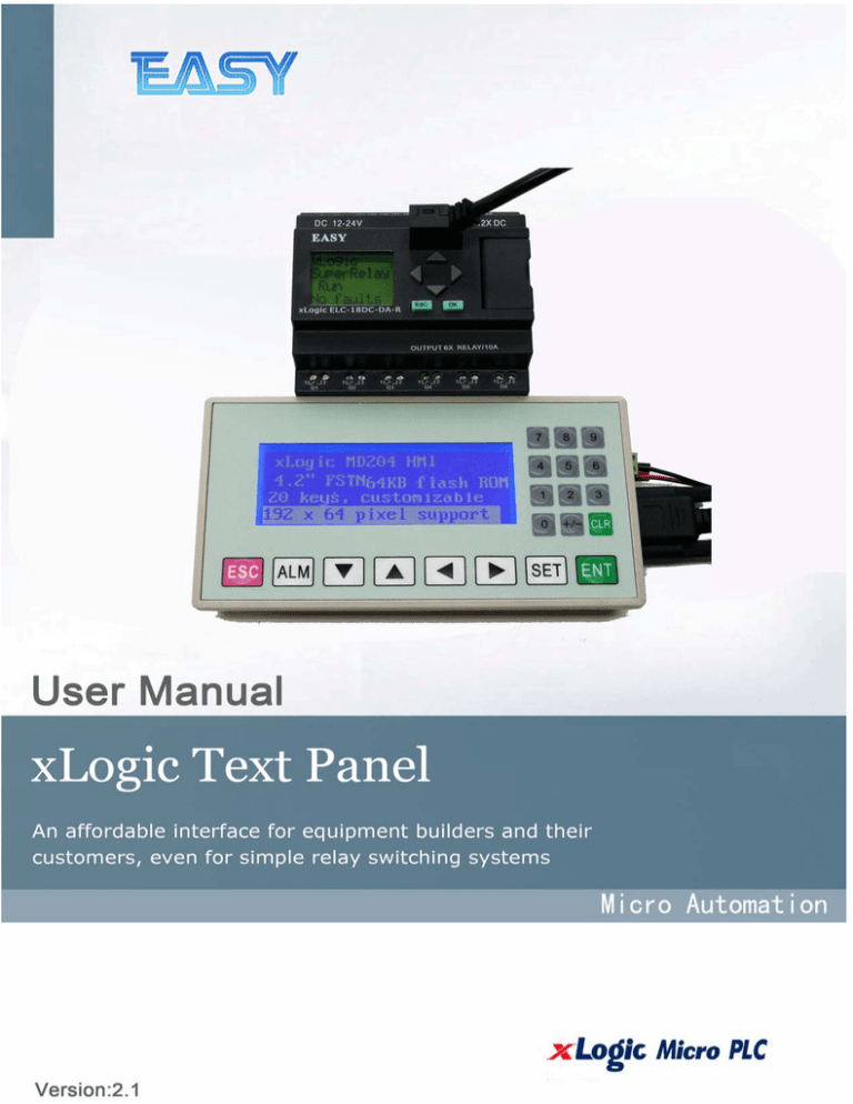 Operate Panel - Siemens Logo, Easy relay Operate Panel - Siemens Logo, Easy relay