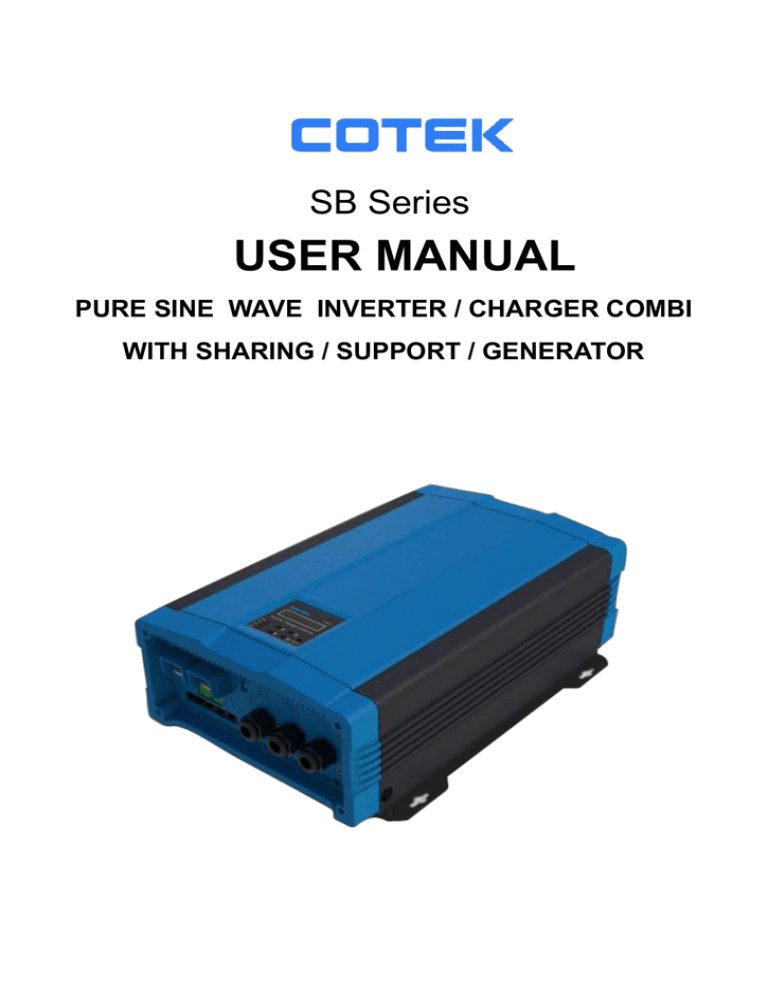 Inverter / Charger COMBI - Canadian Power Conversion Inverter / Charger COMBI - Canadian Power Conversion