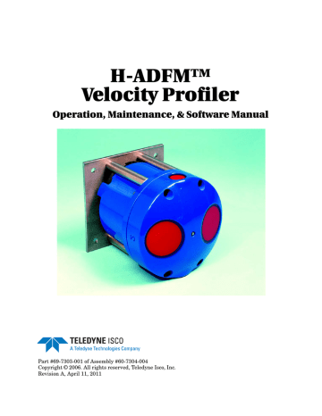 H-ADFM Velocity Profiler User Manual | Manualzz