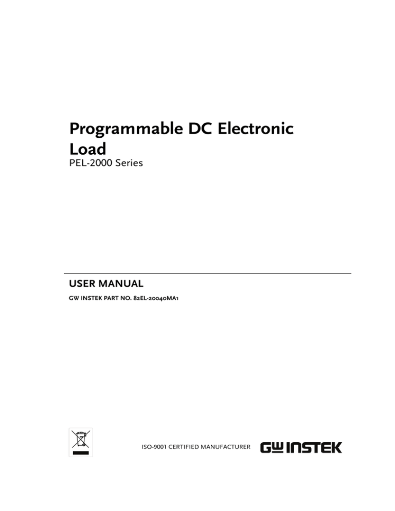 Programmable DC Electronic Load Programmable DC Electronic Load