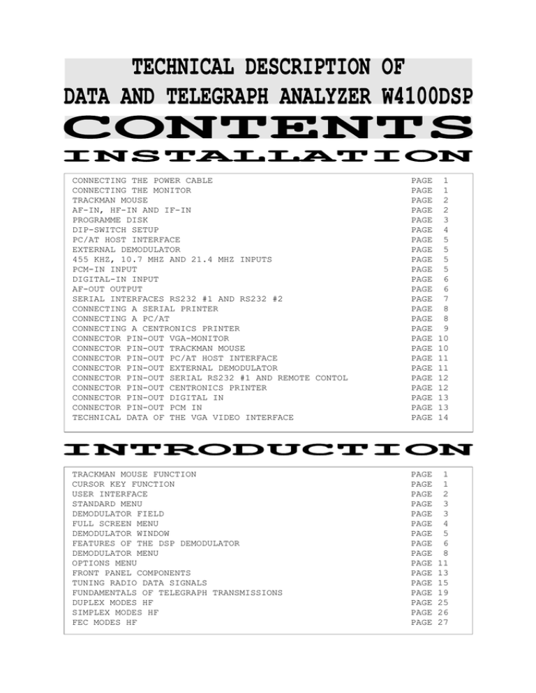 W4100D User Manual W4100D User Manual