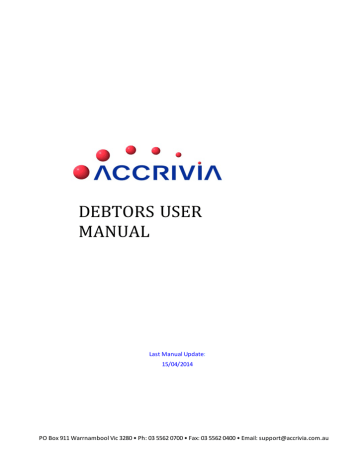 Debtor Manual | Manualzz