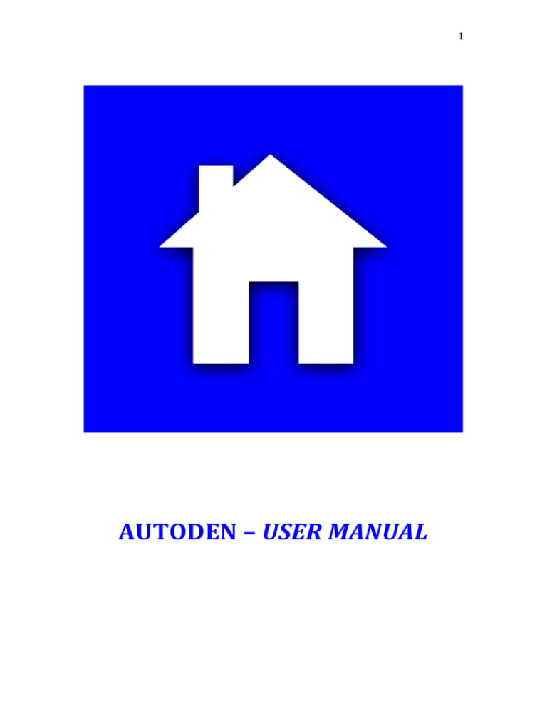 AUTODEN – USER MANUAL AUTODEN – USER MANUAL