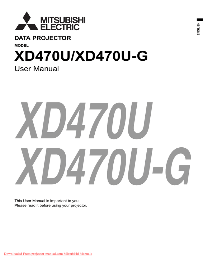 Mitsubishi XD470U User Guide Manual Mitsubishi XD470U User Guide Manual