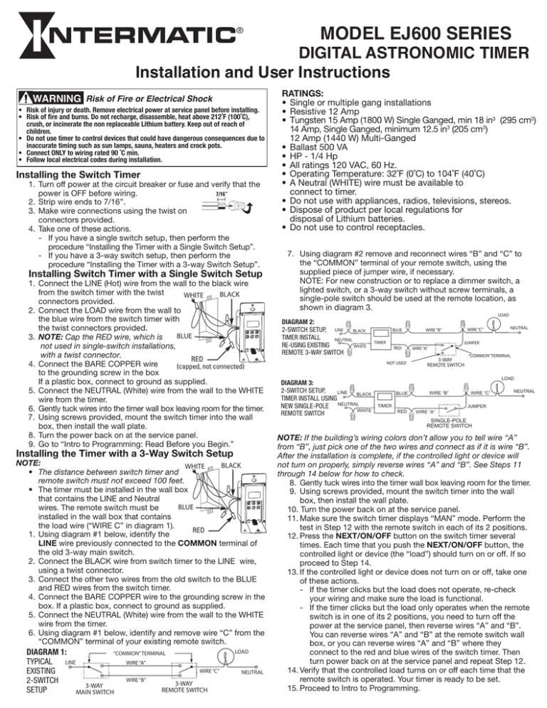 EJ600 Series Instructions EJ600 Series Instructions