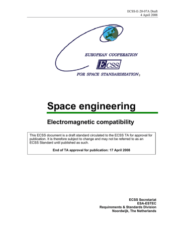 Space engineering Electromagnetic compatibility Space engineering Electromagnetic compatibility