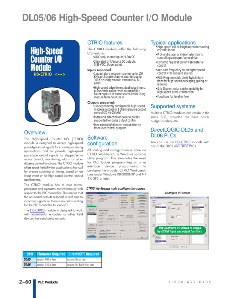 DL05/06 High-Speed Counter DL05/06 High-Speed Counter