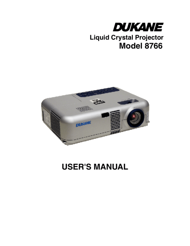 Model 8766 USER`S MANUAL Model 8766 USER`S MANUAL