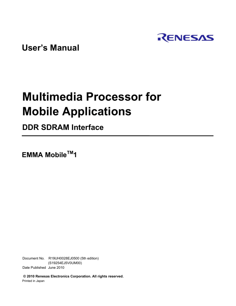Multimedia Processor for Mobile Applications (EMMA Multimedia Processor for Mobile Applications (EMMA