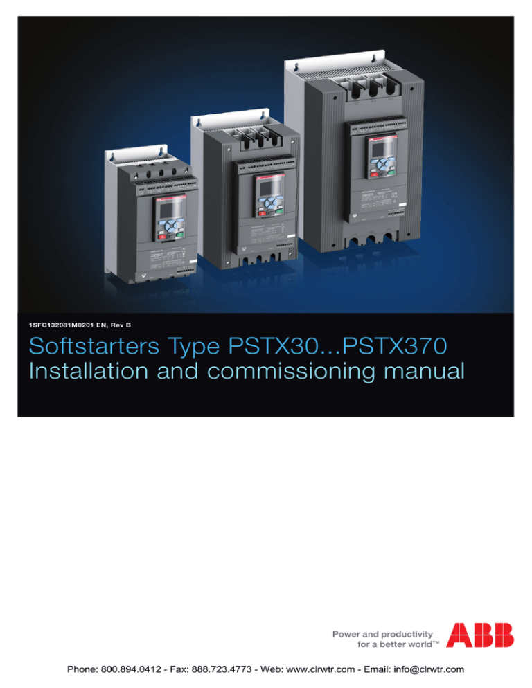 Type PSTX30-PSTX370 Installation & Commissioning Manual Type PSTX30-PSTX370 Installation & Commissioning Manual