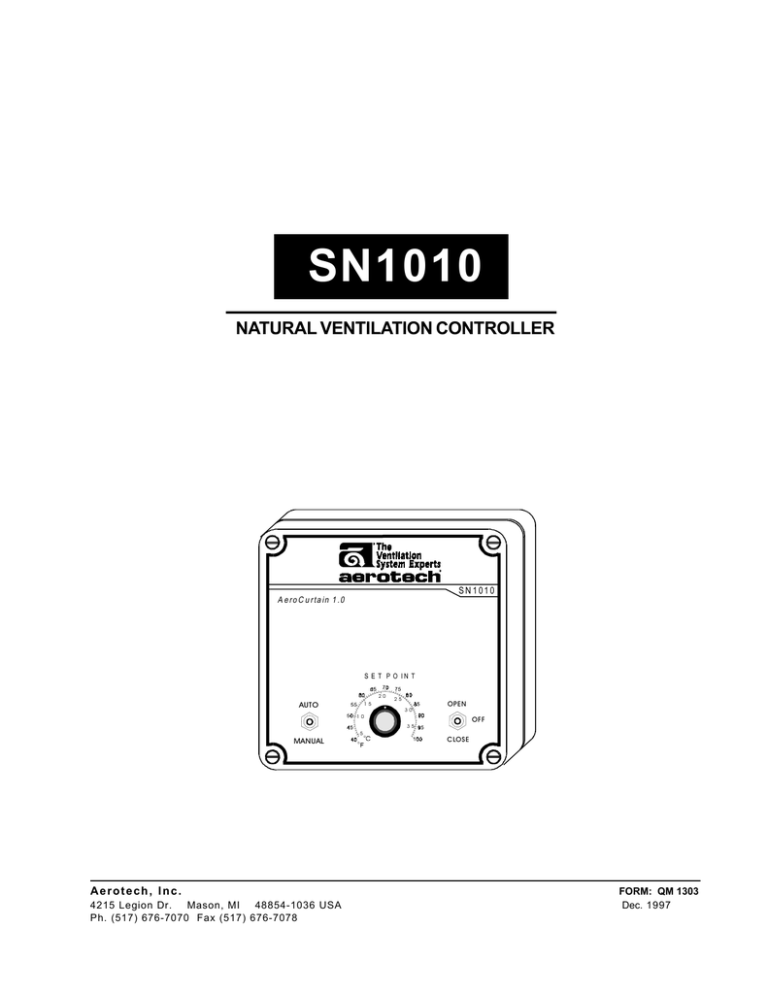 Munters SN1010 Owner's manual Munters SN1010 Owner's manual