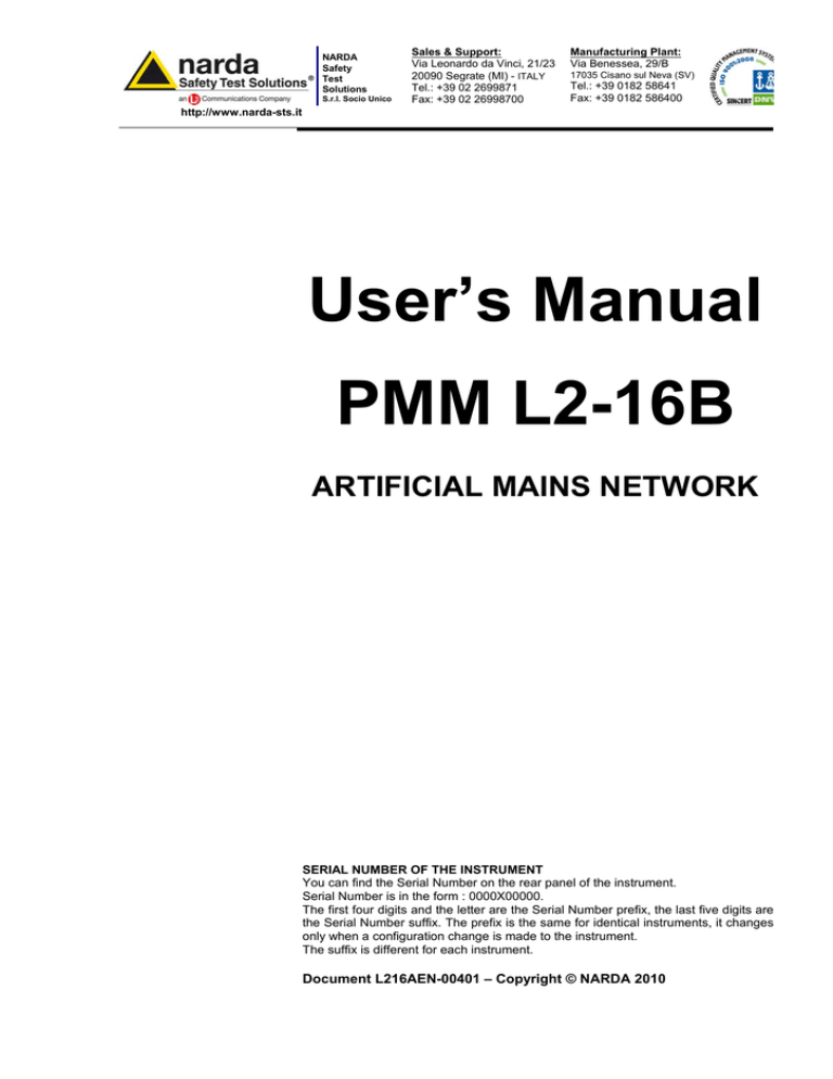 User`s Manual PMM L2-16B User`s Manual PMM L2-16B