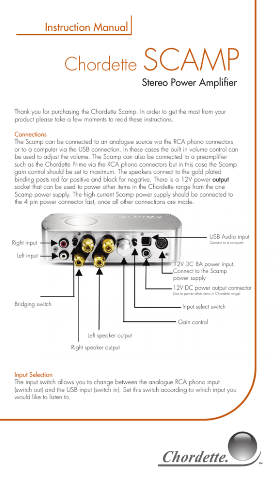 Chordette scamp manual Chordette scamp manual