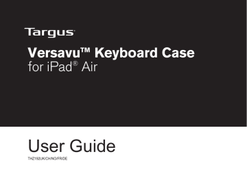 Targus THZ192UK Versavu™ iPad Air Rotating Stand Case User Guide | Manualzz Targus THZ192UK Versavu™ iPad Air Rotating Stand Case User Guide | Manualzz