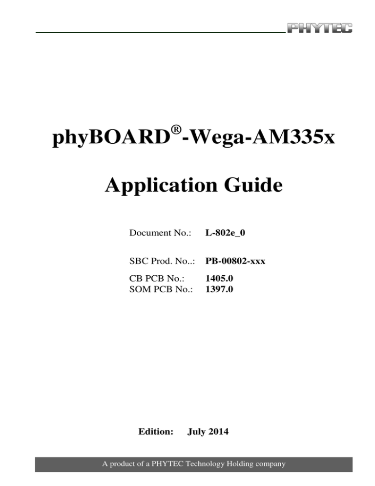 phyBOARD-Wega WEC2013 phyBOARD-Wega WEC2013
