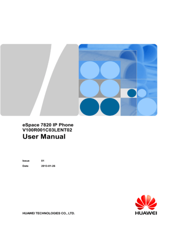 eSpace 7820 IP Phone V100R001C03LENT02 User Manual | Manualzz