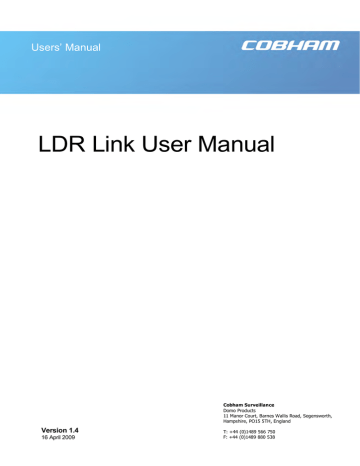 LDR Link User Manual | Manualzz