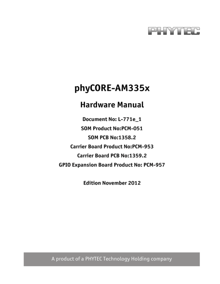 phyCORE-AM335x phyCORE-AM335x