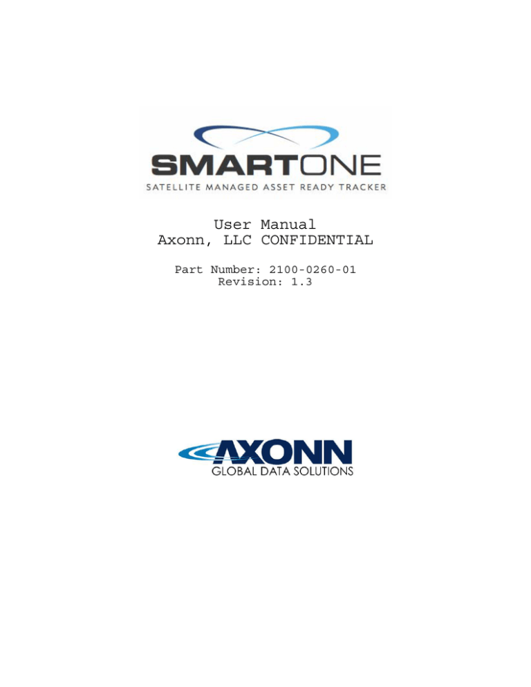 User Manual Axonn, LLC CONFIDENTIAL User Manual Axonn, LLC CONFIDENTIAL