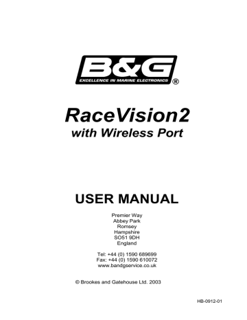 RaceVision2 User Manual | Manualzz