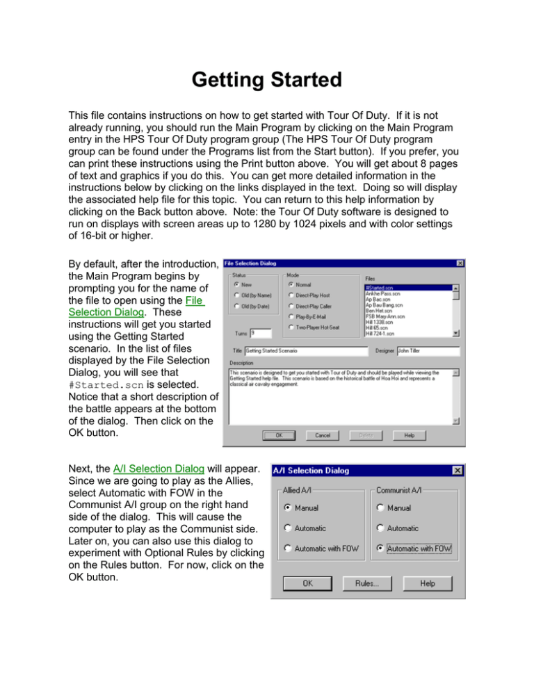 Printing "Getting Started" Printing "Getting Started"