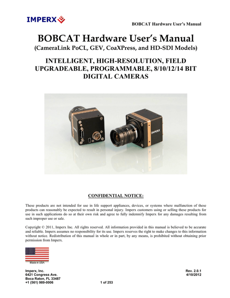 BOBCAT Hardware User`s Manual BOBCAT Hardware User`s Manual